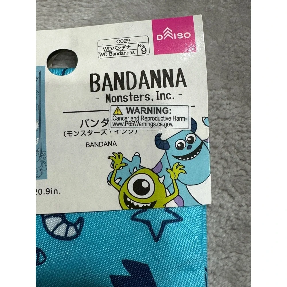 Monsters University Bandana Daiso Blue‎ Mike & Sully  Brand New With Tags